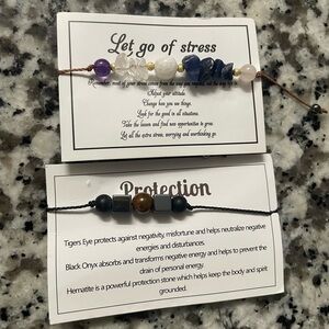 Gemstone Bracelet Duo with Onyx and Tiger's Eye